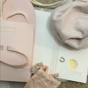 Gorjana Gold Hoop Earring with jewelry travel holders  Accessories bag etc